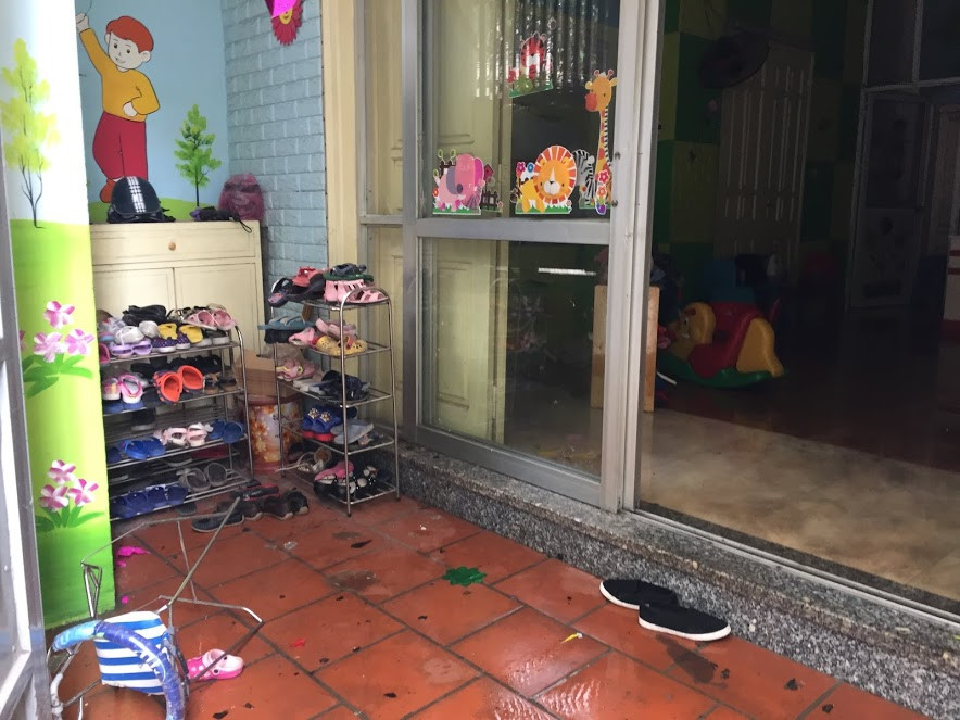 Hiện trường bên trong đám cháy trường mầm non Mặt Trời Vàng